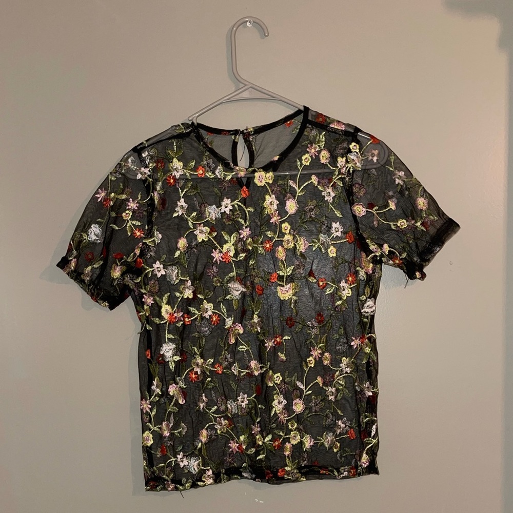 Floral Mesh Shirt